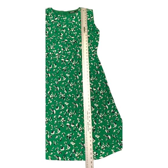 Lauren Ralph Lauren Womens Floral Georgette Dress Sz 10 Cap Sleeve *BELT MISSING - Picture 8 of 15